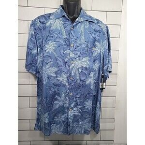 Paradise Mens Sz Med HAWAIIAN Shirt Short Sleeve Vacay Floral Resort Tropical